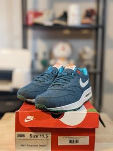 Nike Air Max 1 Turquoise Denim Size 11.5